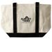 ATR Large Canvas Tote Bag, a Natural/Black Large Two-Tone Canvas Tote Bag