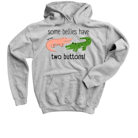 Lou's Crew- Two Buttons, a Sport Grey Youth Pullover Hoodie