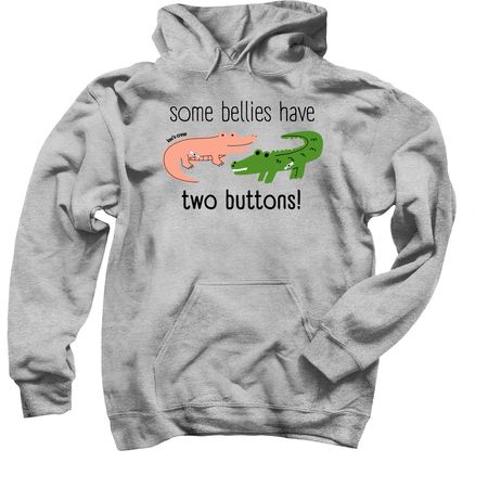 Lou's Crew- Two Buttons, a Sport Grey Pullover Hoodie