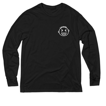 Laughing at ourselves, a Deep Black Allmade Eco Triblend Long Sleeve Tee