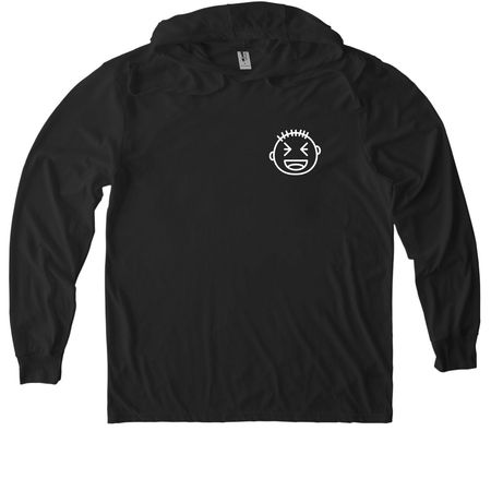 Laughing at ourselves, a Space Black Allmade Eco Triblend Hoodie Tee