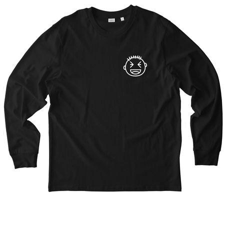Laughing at ourselves, a Black Stanley/Stella Unisex Creator 2.0 Long Sleeve Tee