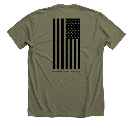 Murph 2025, a Heather Olive Premium Unisex Tee (back-view)