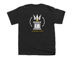 Wearables, Design B, a Black Youth Unisex Tee (back-view)