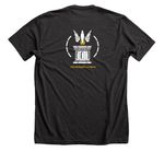 Wearables, Design B, a Dark Grey Heather Premium Unisex Tee (back-view)