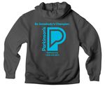 Parkinson's Champions, a Asphalt Premium Heavyweight Pullover Hoodie (back-view)