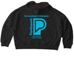 Parkinson's Champions, a Black Stanley/Stella Women?s Stella Ida Zip Up Pullover Hoodie (back-view)