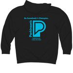 Parkinson's Champions, a Black Midweight Pullover Hoodie (back-view)