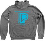 Parkinson's Champions, a Deep Heather Zip Up Hoodie (back-view)