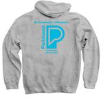 Parkinson's Champions, a Sport Grey Pullover Hoodie (back-view)