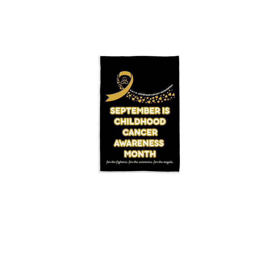 Childhood Cancer Awareness Month Garden Flag, a White 12" x 18" Yard Flag