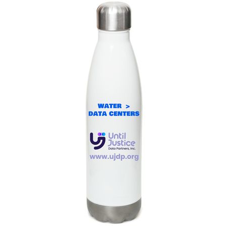 Water > Data Centers water bottles, a White Stainless Steel Water Bottle