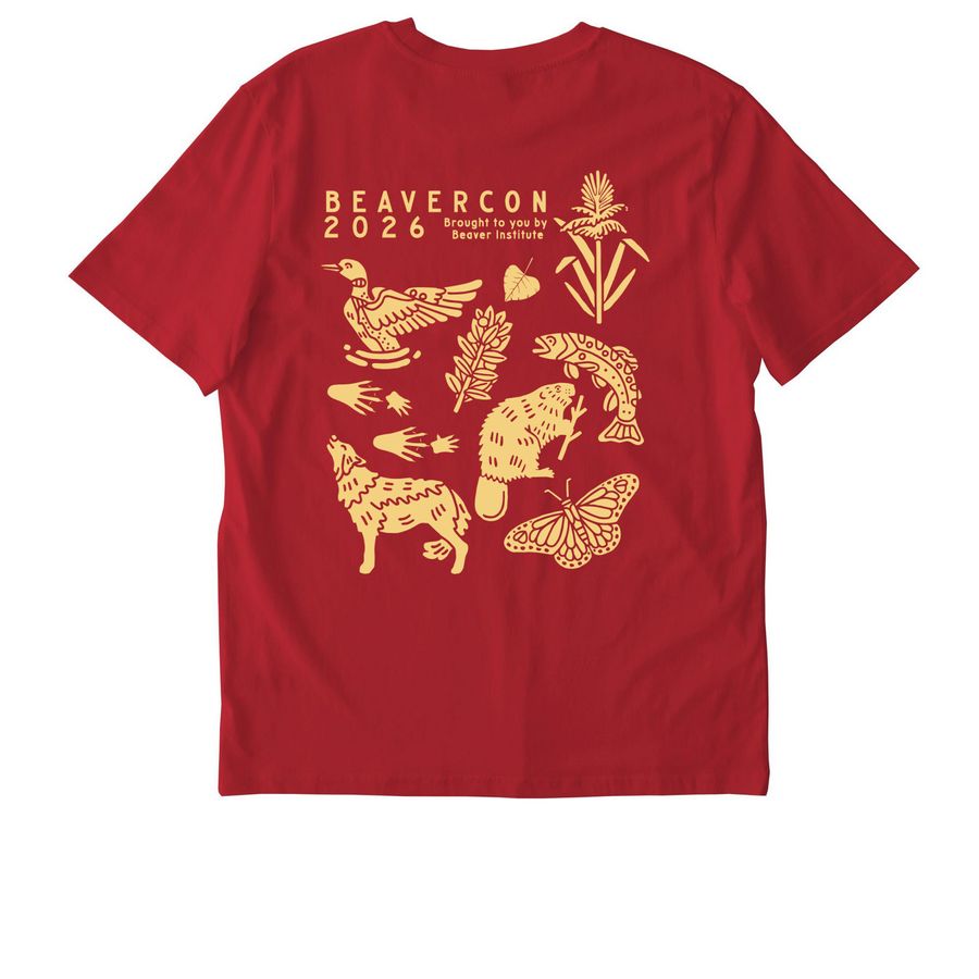BeaverCON 2026 Staff Tee, a Red Stanley/Stella Unisex Creator 2.0 Tee (back-view)