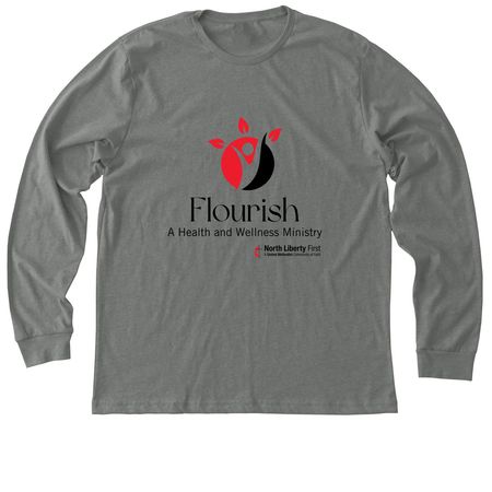Flourish: a health and wellness ministry, a Deep Heather Premium Long Sleeve Tee