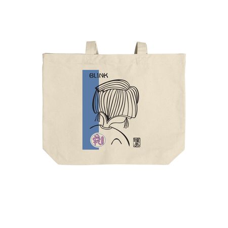 BLINK Canvas Bag, a Natural Cotton Canvas Tote Bag (back-view)