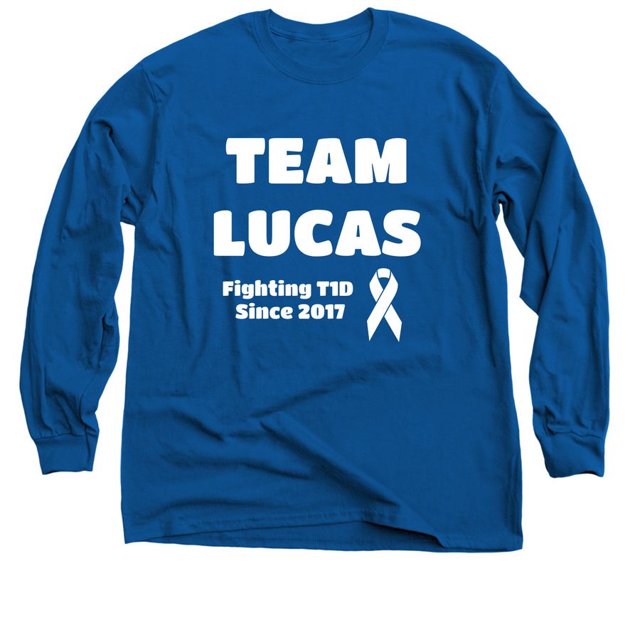 Team Lucas, a Royal Blue Classic Long Sleeve Tee
