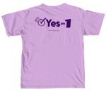 Yes on 1&nbsp;, a Neon Violet Comfort Colors Unisex Tee (back-view)