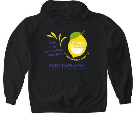 Lakynn?s Lemonade ? KCNT1 Epilepsy Foundation, a Black Gildan Softstyle Pullover Hoodie