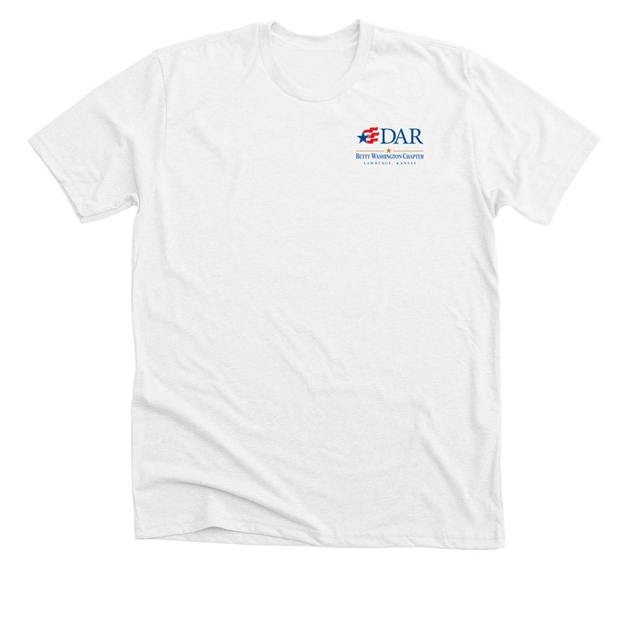 DAR Betty Washington Chapter 130th Tee, a Solid White Blend Premium Unisex Tee