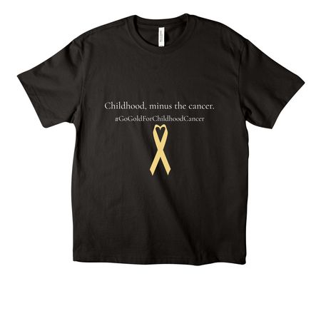 Childhood, minus the cancer, a Black Unisex Heavyweight Tee