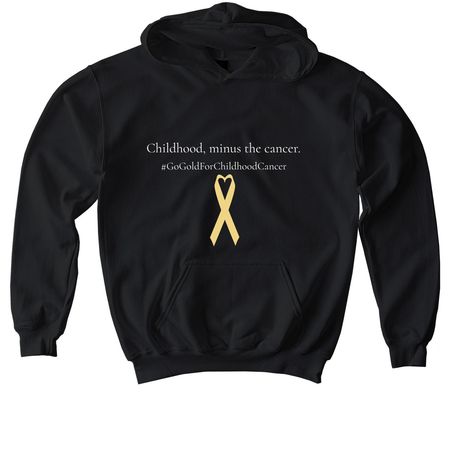 Childhood, minus the cancer, a Black Softstyle Youth Pullover Hoodie