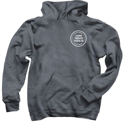 5EW Circle Logo, a Dark Heather Pullover Hoodie