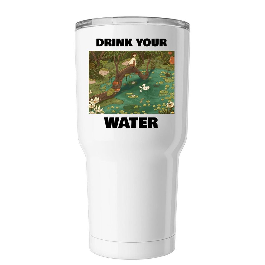 The Water Jug, a White Insulated Tumbler