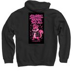 Squirrel Brain and All Hoodie, a Black Pullover Hoodie (back-view)