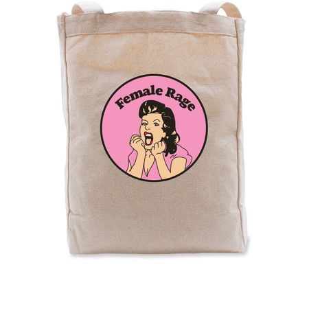 Female Rage Tote Bag, a Natural Recycled Cotton Tote Bag