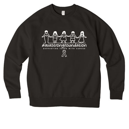 #avastrongfoundation, a Deep Black Allmade Organic CVC Crewneck Sweatshirt