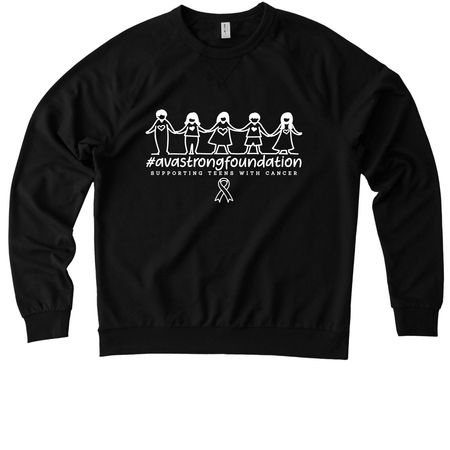 #avastrongfoundation, a Deep Black Allmade Organic French Terry Crewneck Sweatshirt