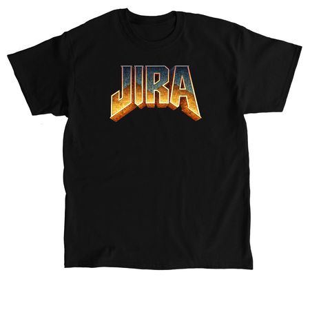 DOOM-style Jira logo, a Black Classic Unisex Tee