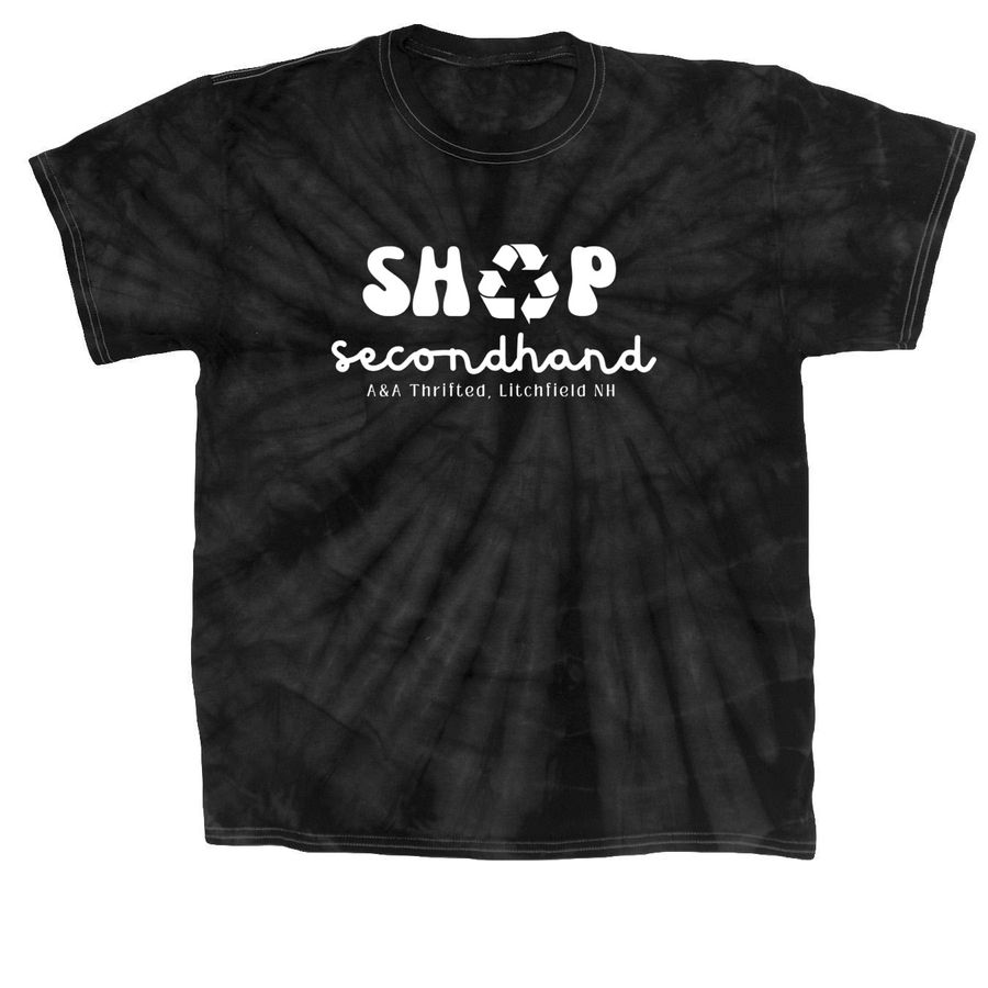 Shop Secondhand, a Black Classic Tie Dye Tee