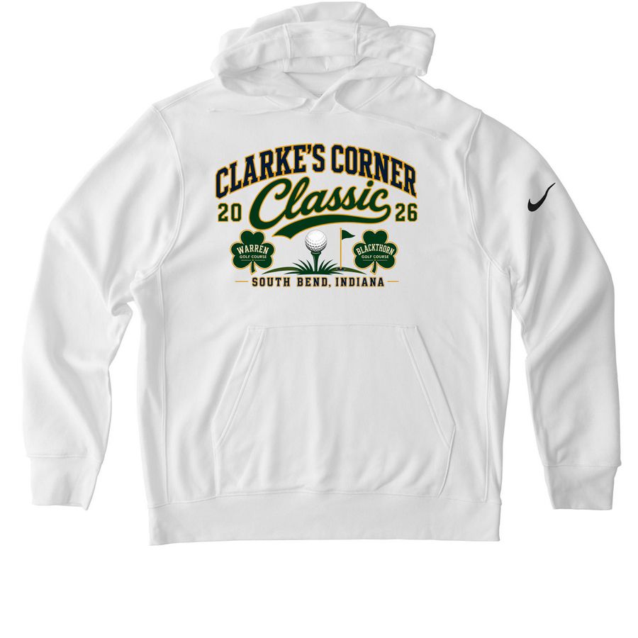 2026 Clarke's Corner Classic&nbsp;, a White Nike Club Fleece Pullover Hoodie