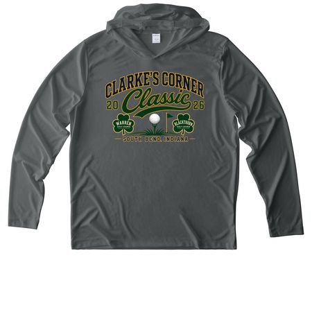 2026 Clarke's Corner Classic&nbsp;, a Dark Smoke Grey UV Performance Long Sleeve Hoodie