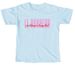 Le Bonheur Overlap Letters, a Chambray Comfort Colors Unisex Tee