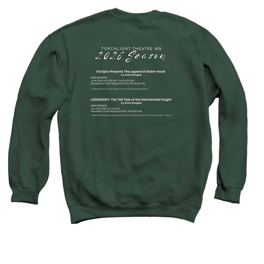 Torchlight Season 2026: Heroes and Villains, a Forest Crewneck Sweatshirt (back-view)