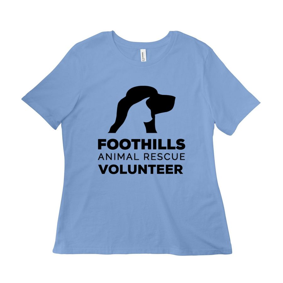 Women's Cut Shirts - All Kinds Black Logo, a Carolina Blue Women?s Relaxed Cotton Tee