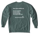 2026 Boogie tee&nbsp;, a Blue Spruce Comfort Colors Crewneck Sweatshirt (back-view)