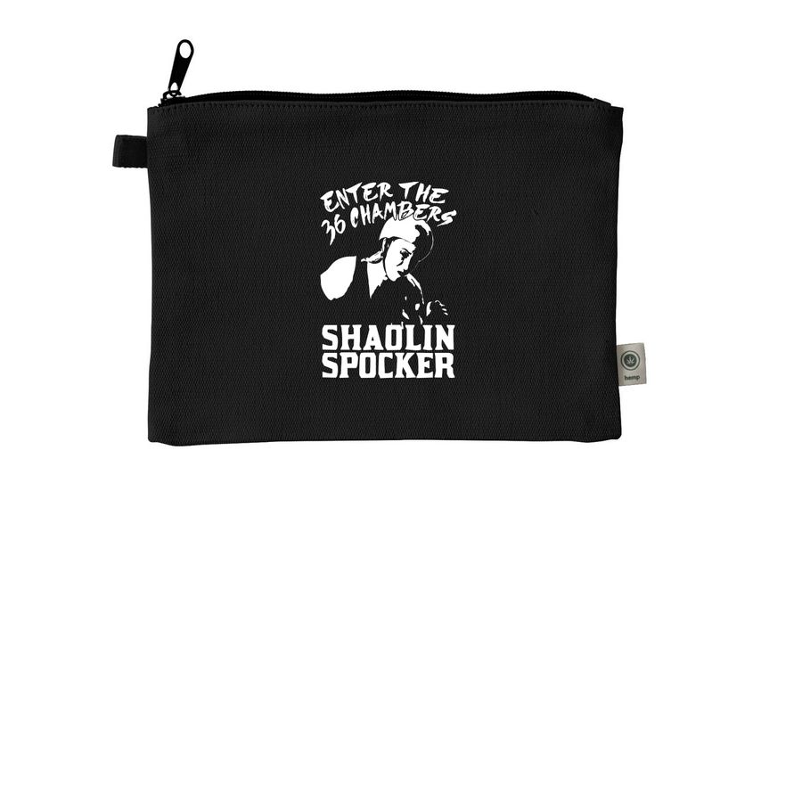 36 Chambers Zippy Pouch, a Black 9"x7" Hemp Blend Pouch