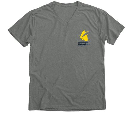 Small Logo, a Deep Heather Premium V-Neck Tee