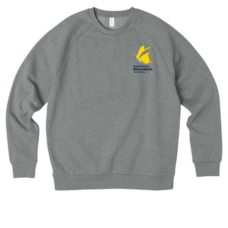 Small Logo, a Aluminum Grey Heather Allmade Organic CVC Crewneck Sweatshirt