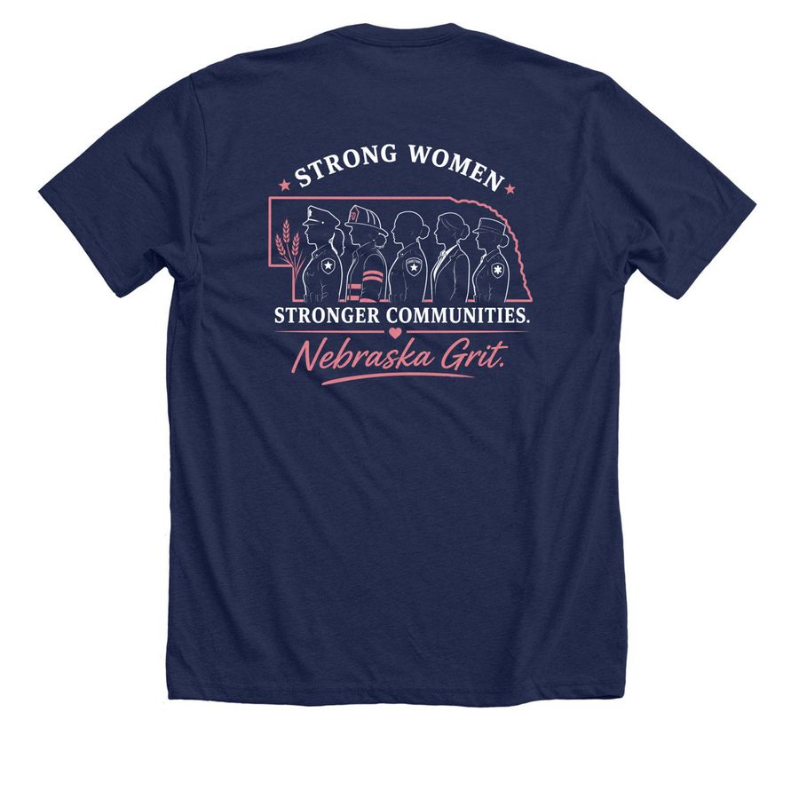 Nebraska Grit (Pink), a Solid Navy Blend Premium Unisex Tee