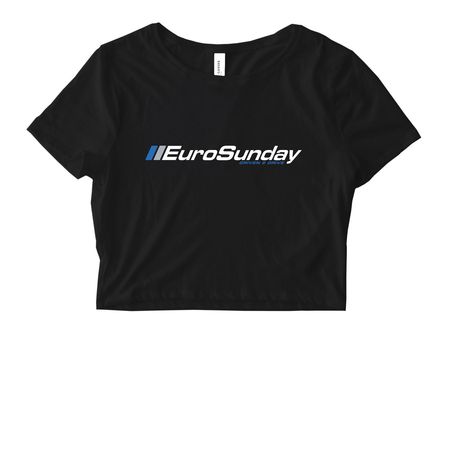 EuroSunday x Women, a Black Women's Fitted Cropped Tee