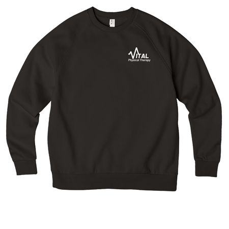 Vital PT, a Deep Black Allmade Organic CVC Crewneck Sweatshirt