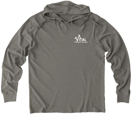 Vital PT, a Driftwood Grey Allmade Organic Cotton Mineral Dye Hoodie Tee
