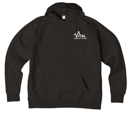 Vital PT, a Deep Black Allmade Organic CVC Pullover Hoodie