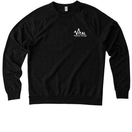 Vital PT, a Deep Black Allmade Organic French Terry Crewneck Sweatshirt