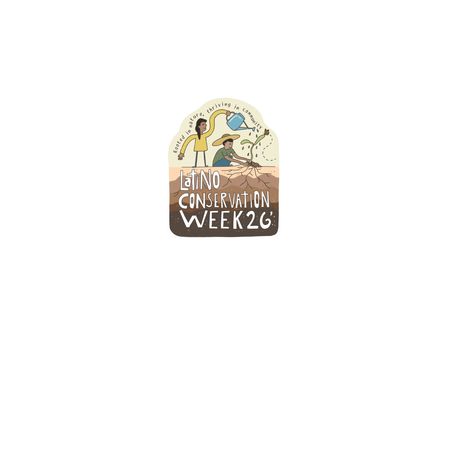 Latino Conservation Week '26 Sticker, a White Kiss Cut Sticker