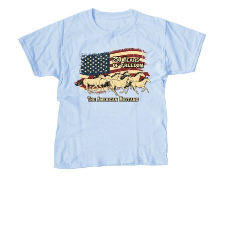 250 Years of Freedom (Light Colors), a Light Blue Youth Unisex Tee